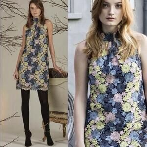 ERIN Erin fetherston Floral lace mini dress multi color feminine Boho chic Sz 4
